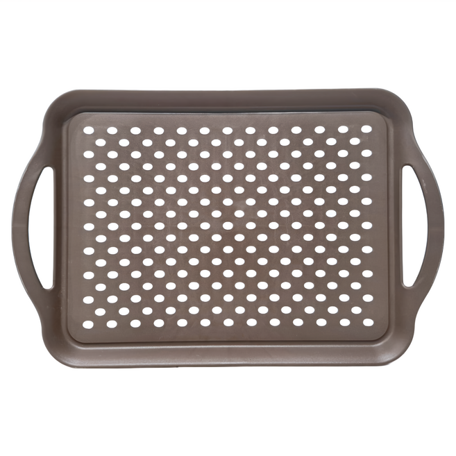 KEYWAY 聯府 大圓點止滑托盤 D106-1, 咖啡, 1個