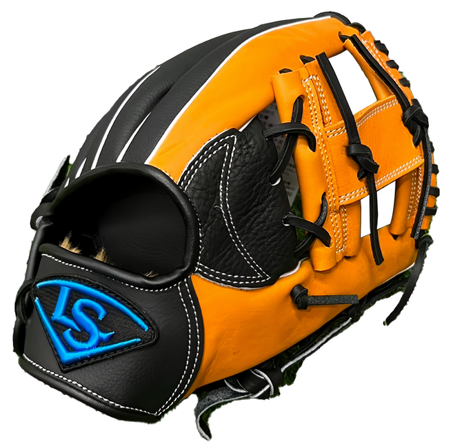 LOUISVILLE Slugger BG 2.0系列 工字型 棒壘手套 LB32201OR2 600g, 黑橘色, 1個