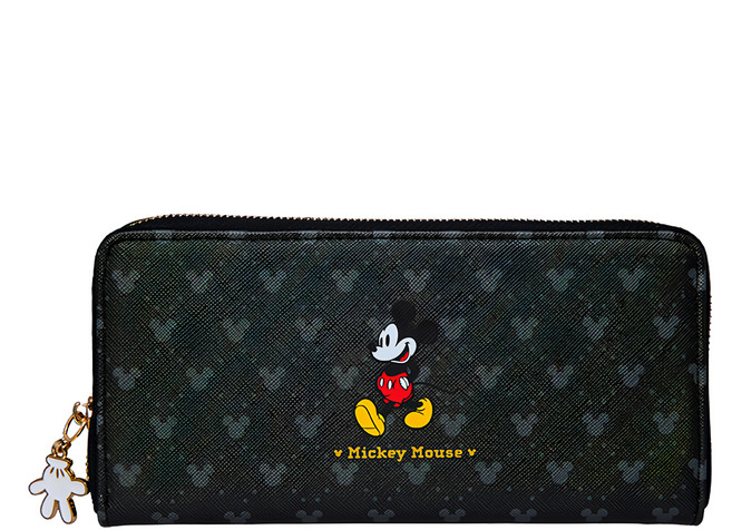 Disney 迪士尼 經典米奇 拉鍊長夾 PTD23-E1-25BK
