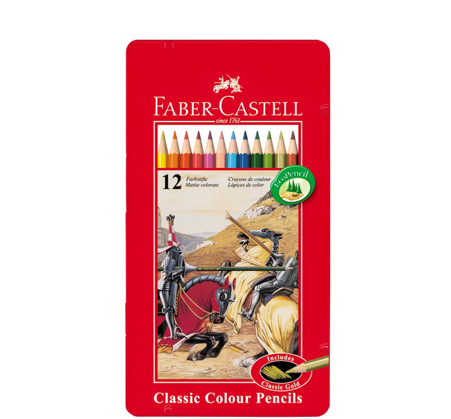 FABER-CASTELL 輝柏 經典色鉛筆, 12色, 1組
