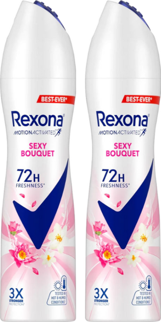 Rexona 蕊娜 制汗爽身噴霧 媚惑香氛, 135ml, 2瓶