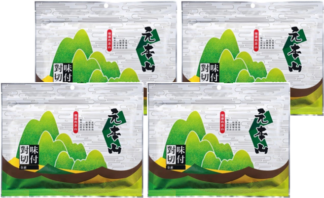 元本山 味付對切海苔 精選海域海苔 高膳食纖維, 23.7g, 4包