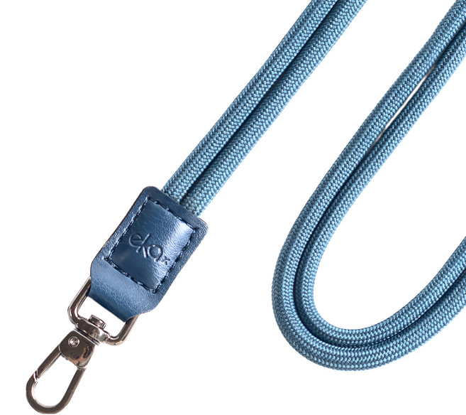 ekax 可調節抽繩背帶 64公分 聚酯纖維 PU皮革 五金, 碧海藍, 1條
