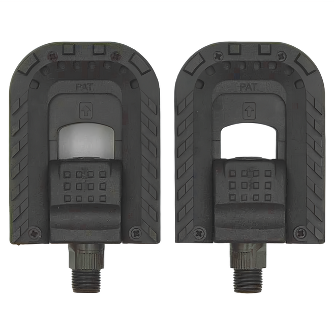 TREEWalker 90度自行車踏板 踏板尺寸9.5cmx7cmx3cm 440g, 2個, Black