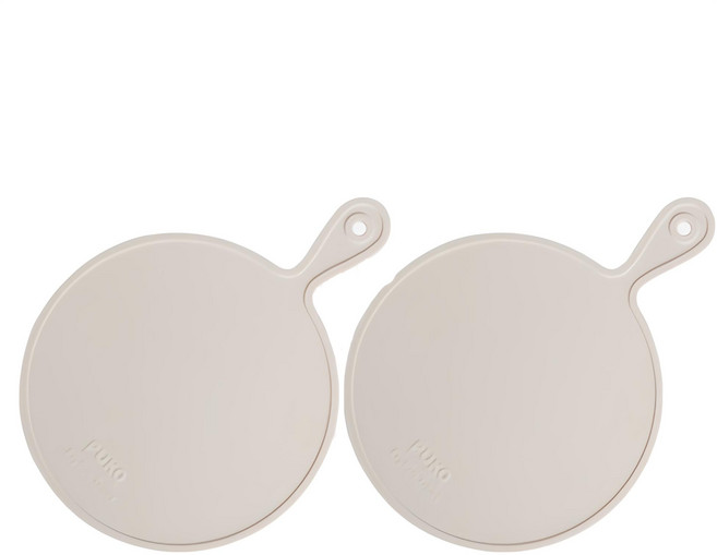 Puko 圓形矽膠隔熱鍋墊 白色 21.4 x 15.7 公分, 2個