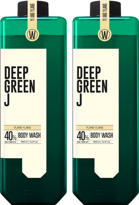 J'SOOP Deep Green J Aroma 沐浴露 依蘭依蘭香, 1L, 2瓶