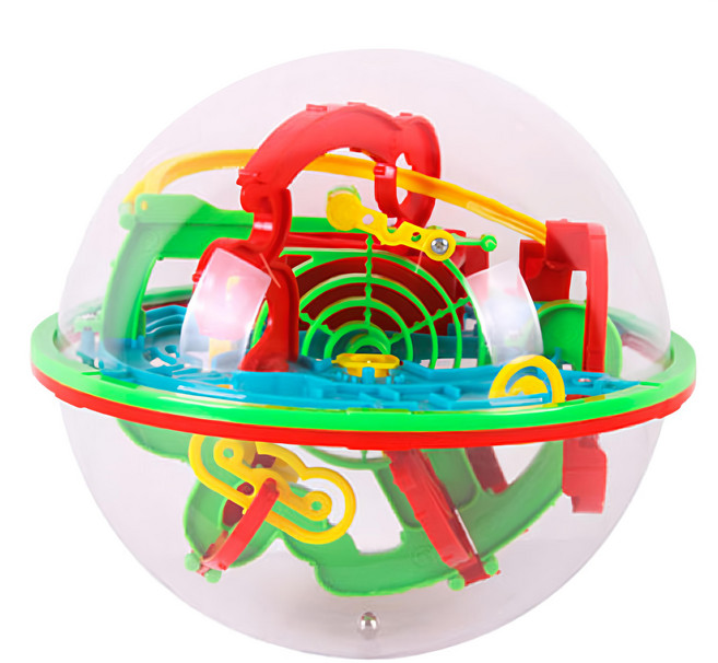 愛可優 100關益智迷宮球 挑戰耐心手眼協調性 大顆 直徑19cm, 1盒