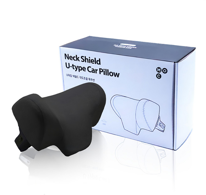 MYOWN CAR U型頸罩角度可調頸墊, 黑色, 1個