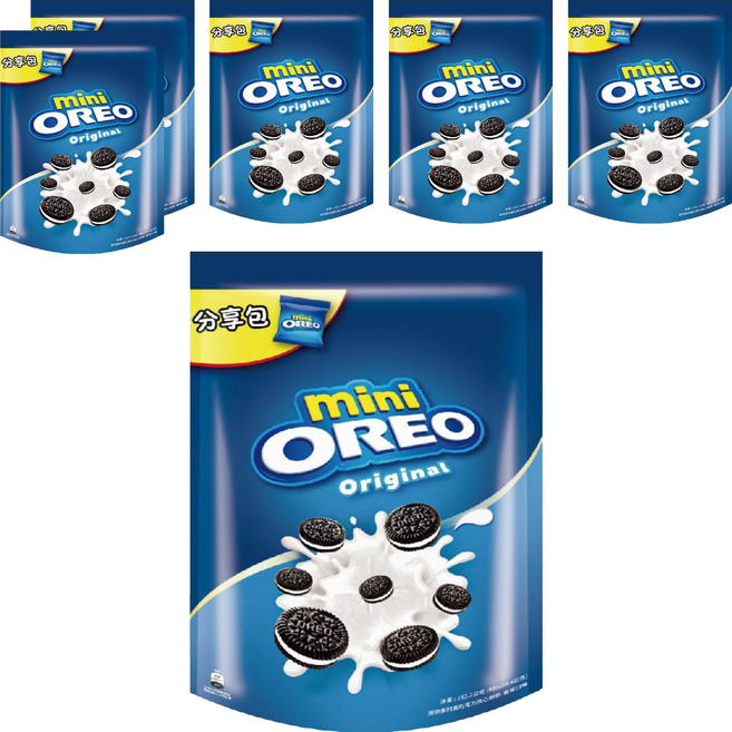OREO 奧利奧 迷你夾心餅乾 香草口味分享包 8包入, 163.2g, 6袋