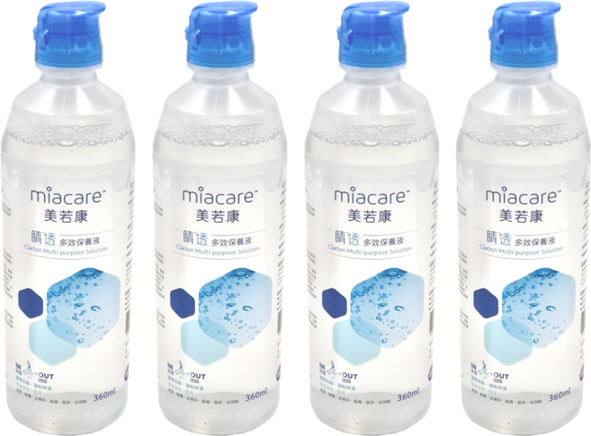 miacare 美若康 多效隱形眼鏡保養液, 360ml, 4瓶