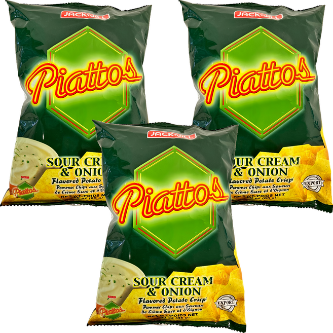 Piattos 風味洋芋片 奶焗香蔥風味 綠, 85g, 3包