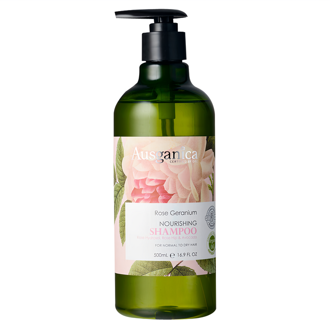 Ausganica 澳潔蕬 頂級有機成份玫瑰天竺葵保濕洗髮精, 500ml, 1件