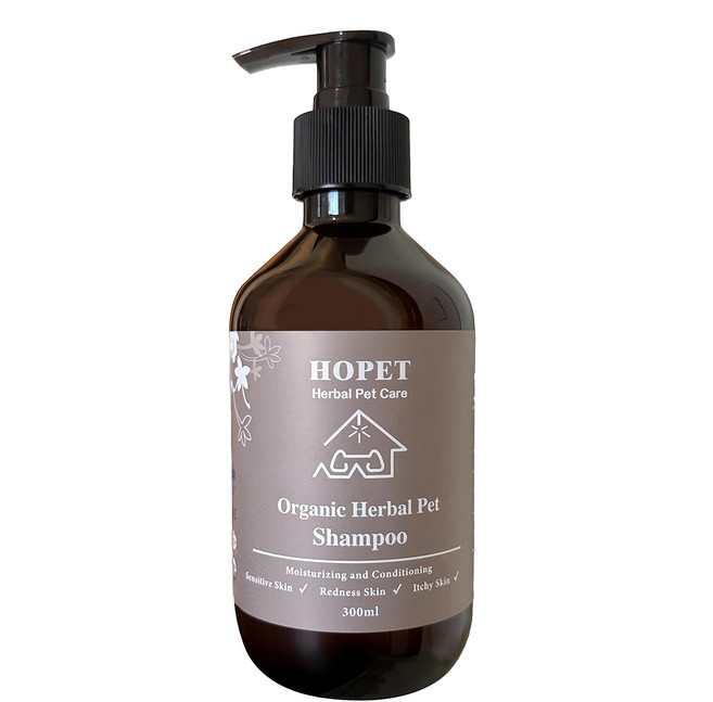 HOPET 有機植萃寵物洗毛劑 清爽去油, 1瓶, 300ml