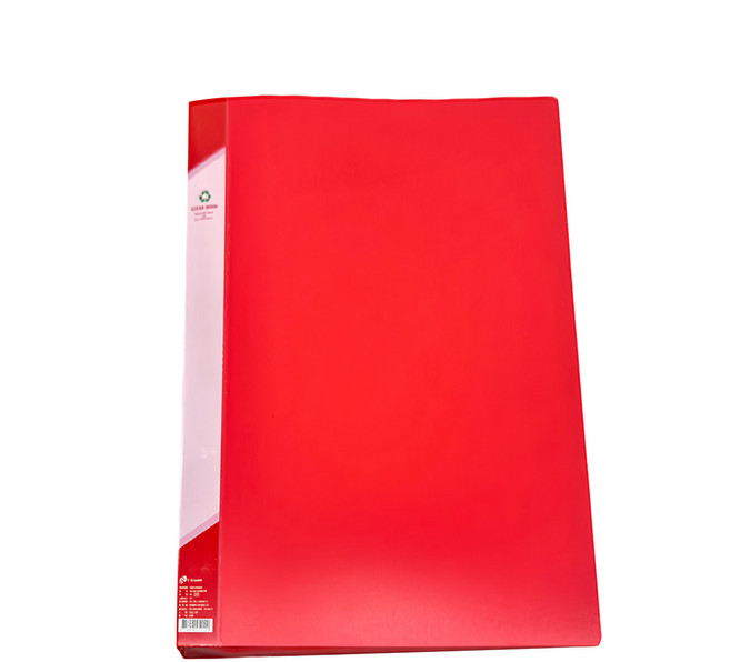 SUANDER 雙德文具 PP主色板資料簿 B4 40入, 紅色, 1本