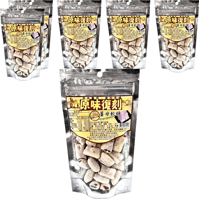 原味復刻 薑母軟糖, 140g, 6包
