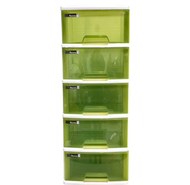KEYWAY 聯府 Nice五層置物櫃 AU-52 95L, 棕綠色, 1個