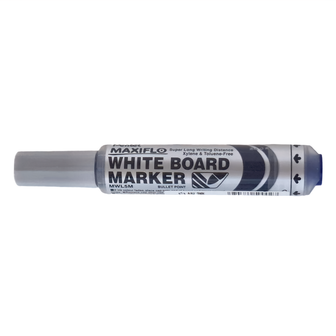 Pentel 飛龍文具 MAXIFLO 直液後壓白板筆 MWL5M-C, 藍色, 12支