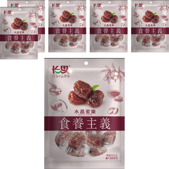 長思 水晶蜜棗, 235g, 6包