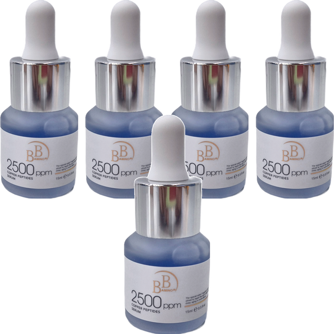 BB AMINO 科研 2500ppm藍銅胜肽緊緻精華, 15ml, 5瓶