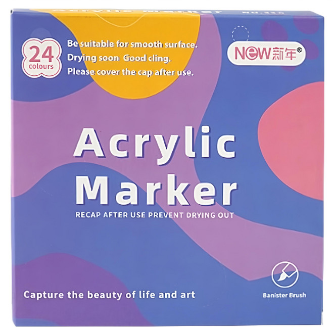 NeW 新年 S-SportPlus+ 彩色馬克筆組 p1001001-02, 24色, 1組