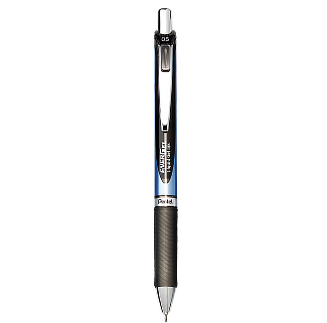Pentel 飛龍文具 E1 自動極速鋼珠筆 BLN-75, 黑色, 12支