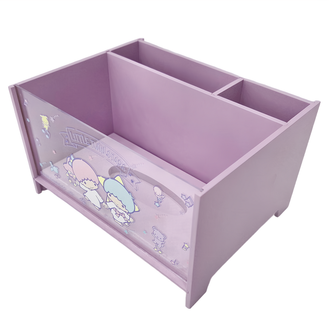 U-House 樺新 雙星仙子收納面紙盒 21.5 x 16.5 x 12.5cm, 紫色, 1個
