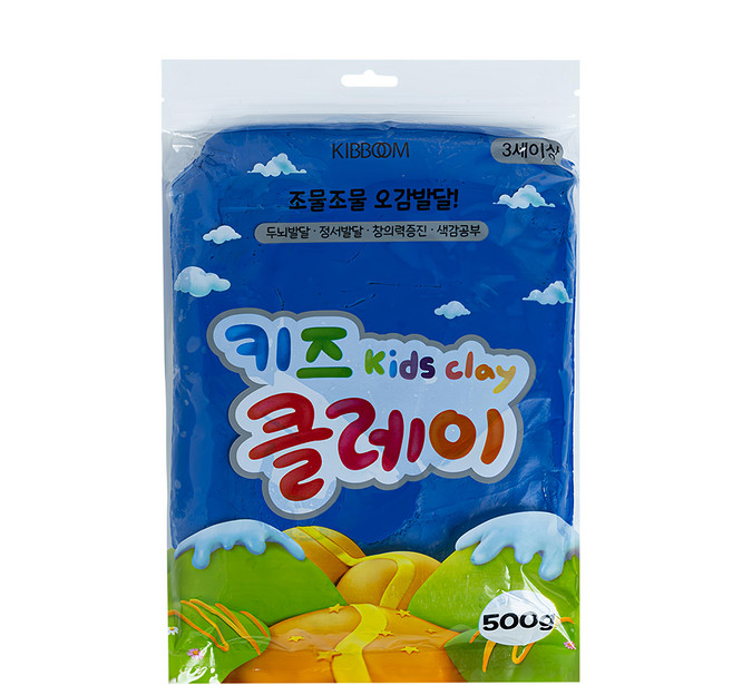 KIBBOOM 兒童黏土, 藍色, 1包, 500g