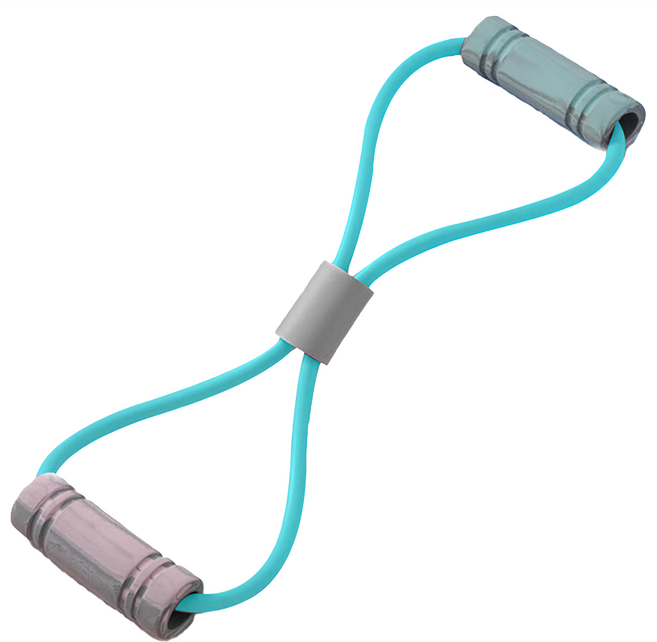 AHOYE 美背8字拉力繩/彈力繩/彈力帶/阻力帶, 1個, 湖水綠