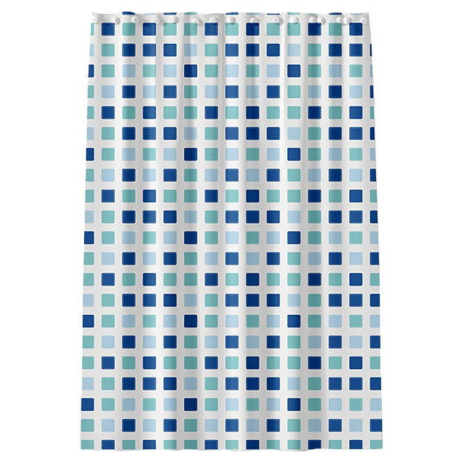 葉子小舖 時尚環保浴簾, 馬賽克 多色, 1個