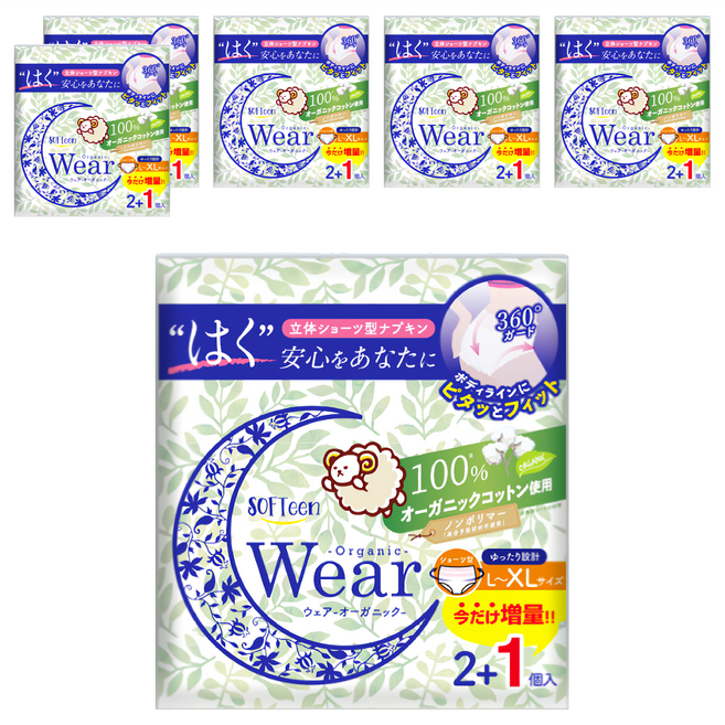 SOFTeen 舒婷 日本製 柔棉自在安心褲, 大型(L~XL), 3件, 6包