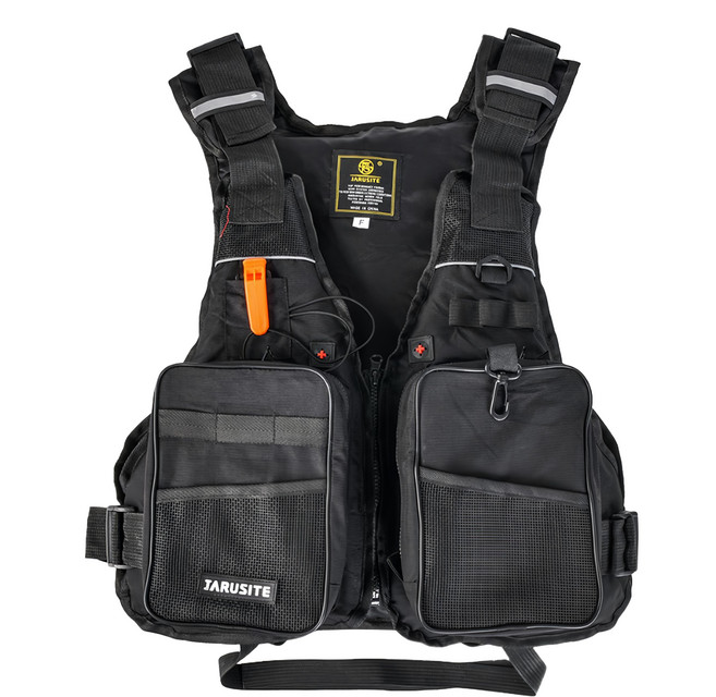 JARUSITE 迷彩浮力馬甲, 黑色, 1件