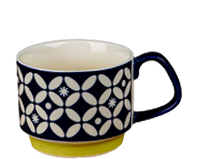 Homely Zakka 日式復古陶瓷掛耳咖啡杯/創意馬克杯/果汁杯/牛奶杯 300ml, 滿蘭, 1個