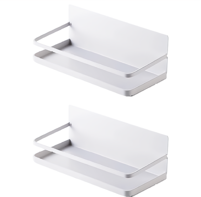 小麥購物 磁吸冰箱架 C083, 白色, 2個