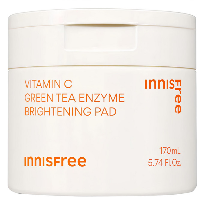 INNISFREE 台灣公司貨 維他命C淨亮棉片, 60片, 1罐