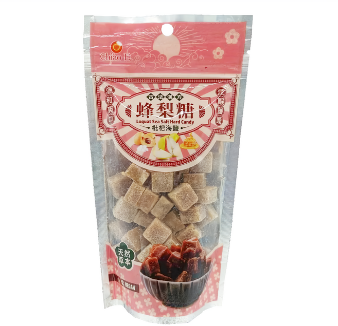 Chiao-E 巧益 枇杷海鹽蜂梨糖, 210g, 1包