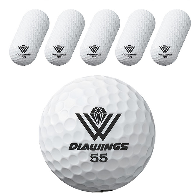 DIAWINGS M5 高反發遠距專用兩層高爾夫球 白色 50入, 1組, 白色的