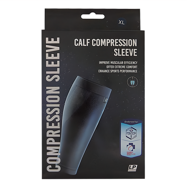 LP SUPPORT CALF COMPRESSION SLEEVE 運動防護配件, 黑色, 1盒