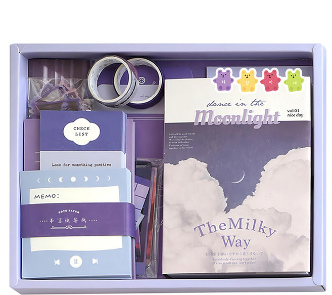 Hayeongine 文青日常手帳裝飾套組, 月光, 1組