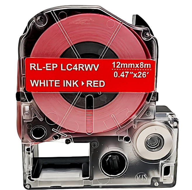 NEXTPAGE 台灣榮工 lk-4rwp 適用於 epson 標籤機, 紅底白字, 8m
