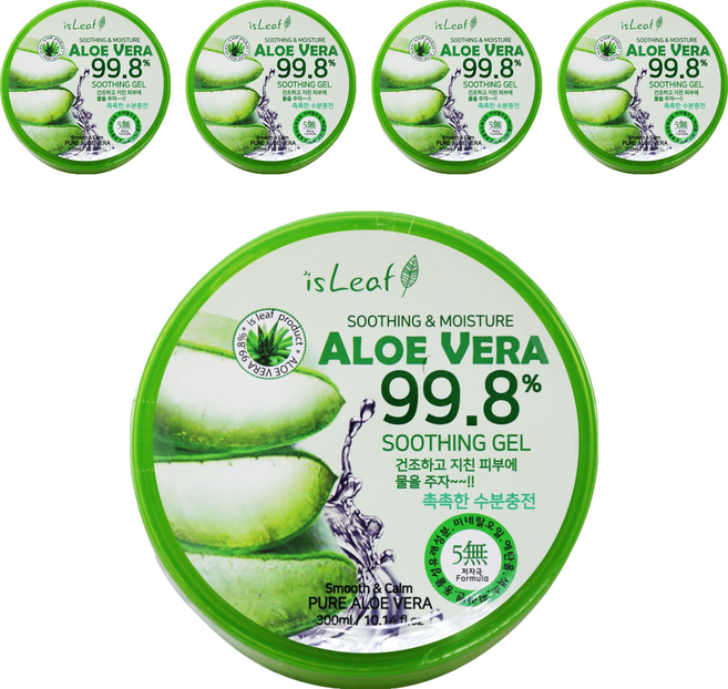 isLeaf 蘆薈保濕凝凍, 300ml, 5件