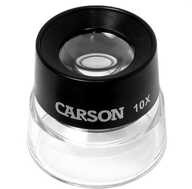 CARSON 卡薾紳 Lumi 杯式專業放大鏡 附測量板 10X, 1個