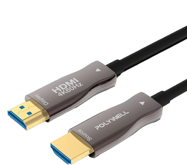 POLYWELL 寶利威爾 HDMI AOC光纖線 2.0版, 20m, 1條