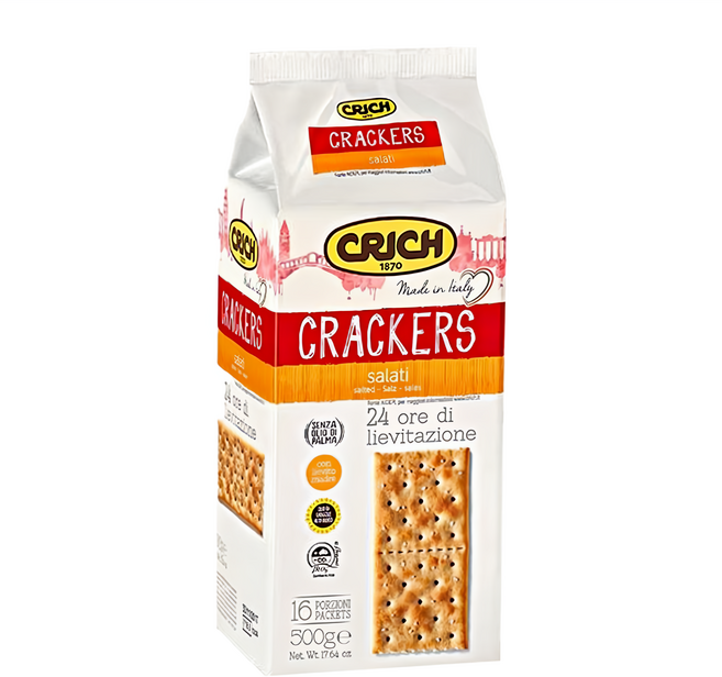 CRICH 克里奇 義大利鹽味蘇打餅 鹽味, 500g, 1包