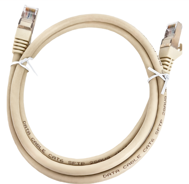 Cable 凱堡 CAT.6 SFTP高速網路線, 白色, 1m, 1條