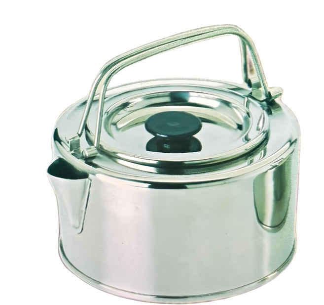 STAINLESS STEEL KETTLE 露營用不銹鋼壺 0.9公升, 1個, 銀色