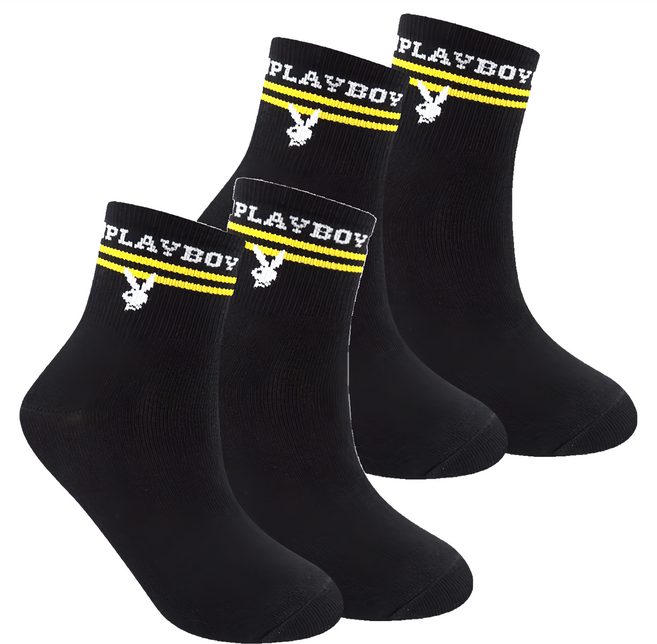 PLAYBOY 美國風男休閒襪 2雙