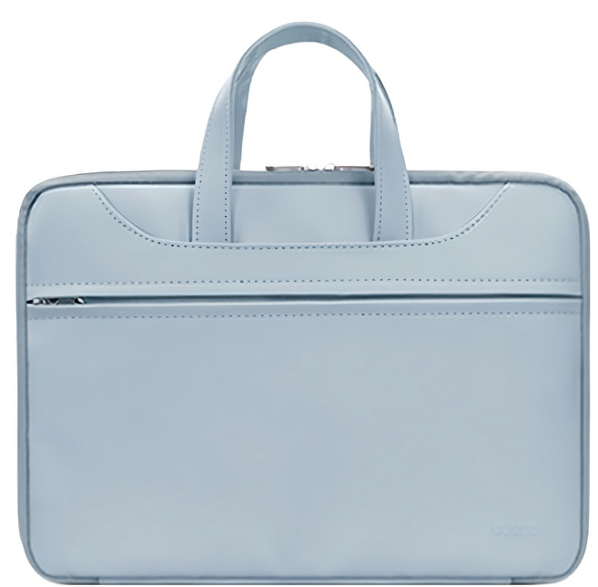 baona 包納 OMG 180°全開合/行李箱拉桿帶設計 PU皮質手提筆電包 13/13.3/14吋, 天空藍, 1個