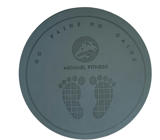 MICHAEL FITNESS 麥克健身 圓形跳繩墊, 灰色加厚
