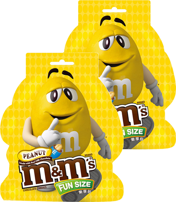 m&m's 花生巧克力 樂享包, 214.8g, 2袋