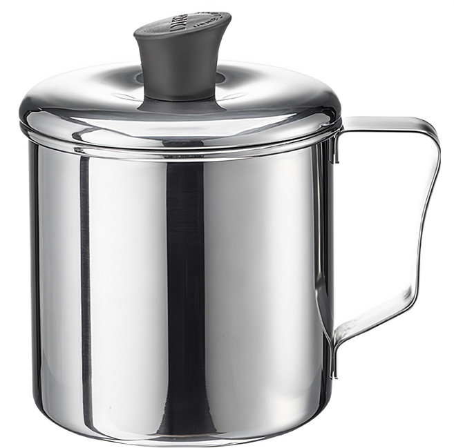 PLUS PERFECT 理想 極緻316不鏽鋼口杯 附蓋 KH-70112 12cm, 銀色, 1個